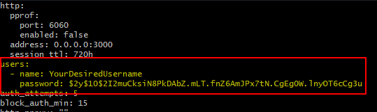 Edited config.yaml